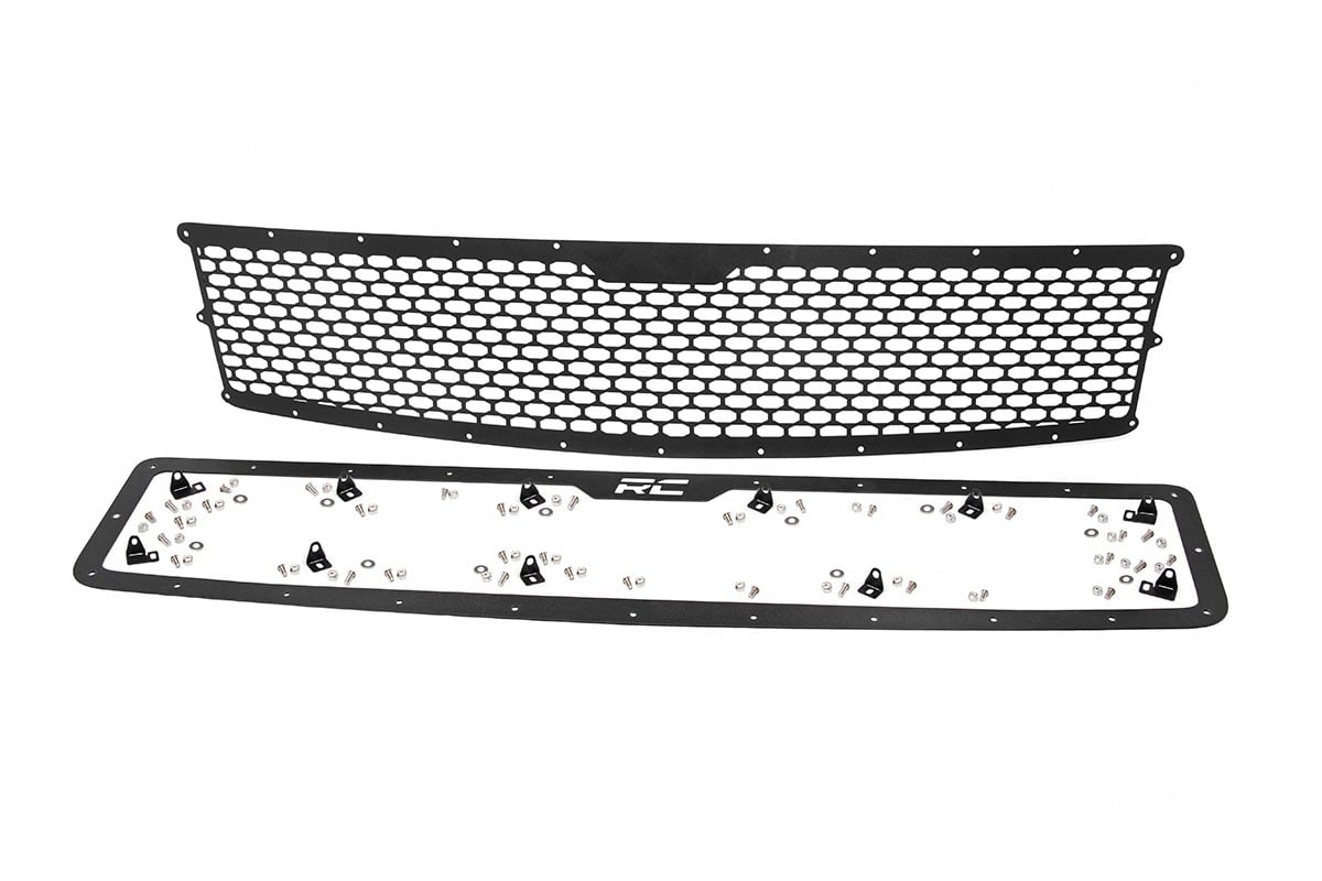 Chevrolet Silverado 1500 Mesh Grille - Rough Country - With Stainless Steel Hardware - Black - '07-'13